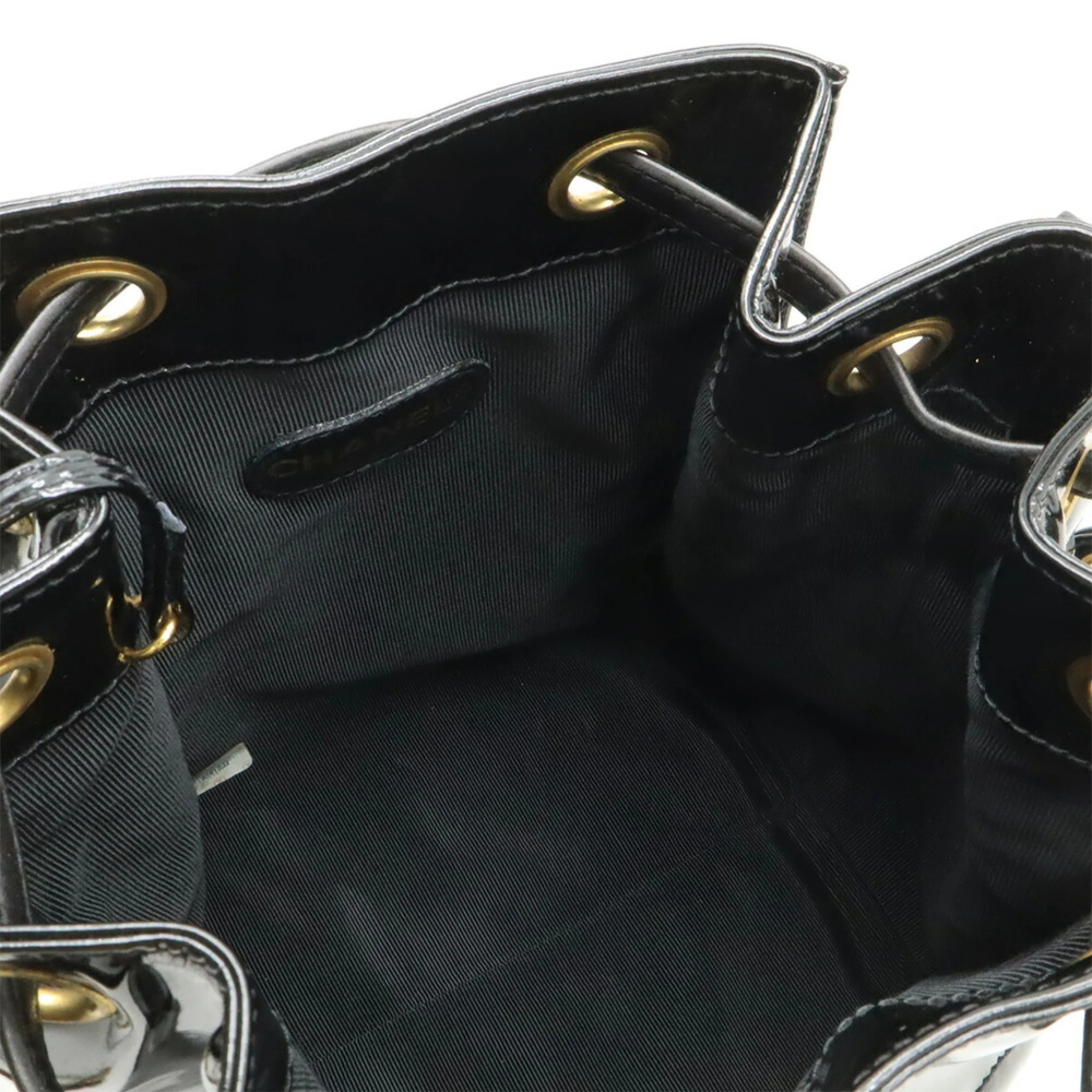 CHANEL Black Leather Logo Shoulder Bag - Picture 9 of 10